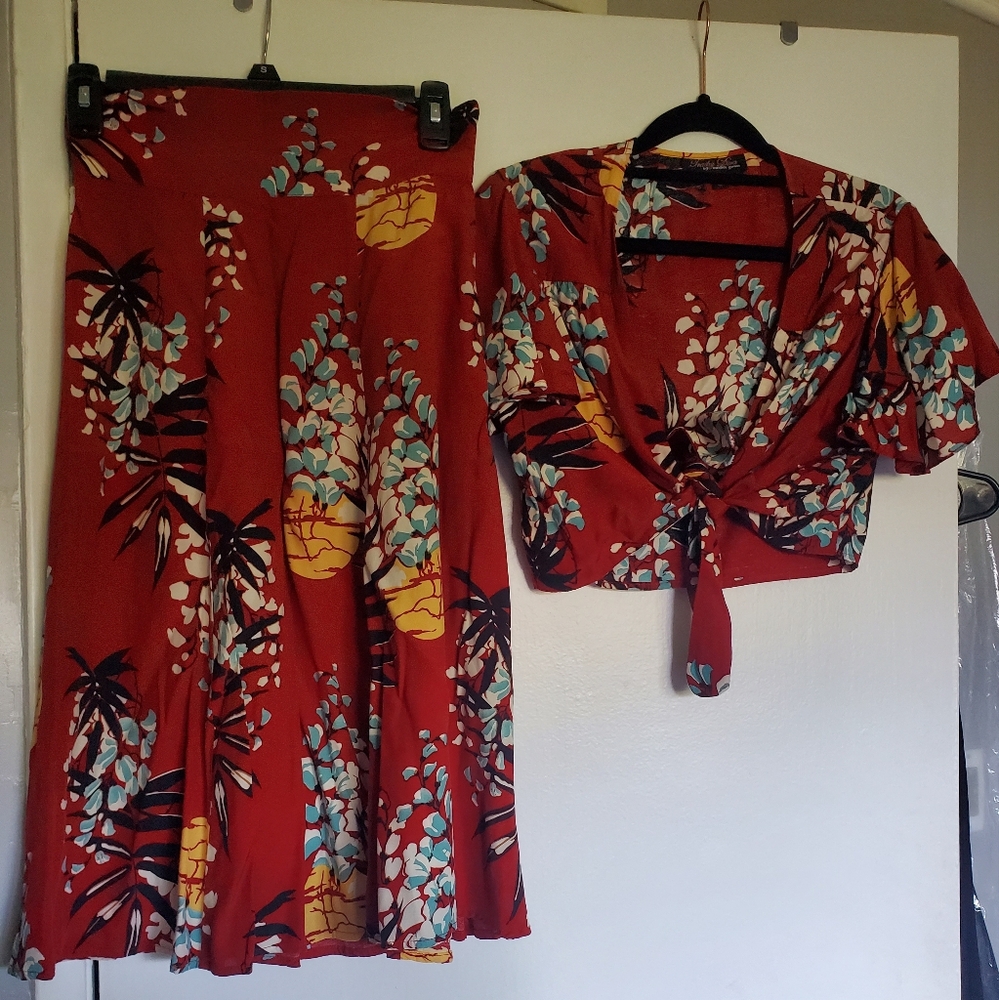 Trashy Diva Tropical Nights Skirt And Top Size 4
